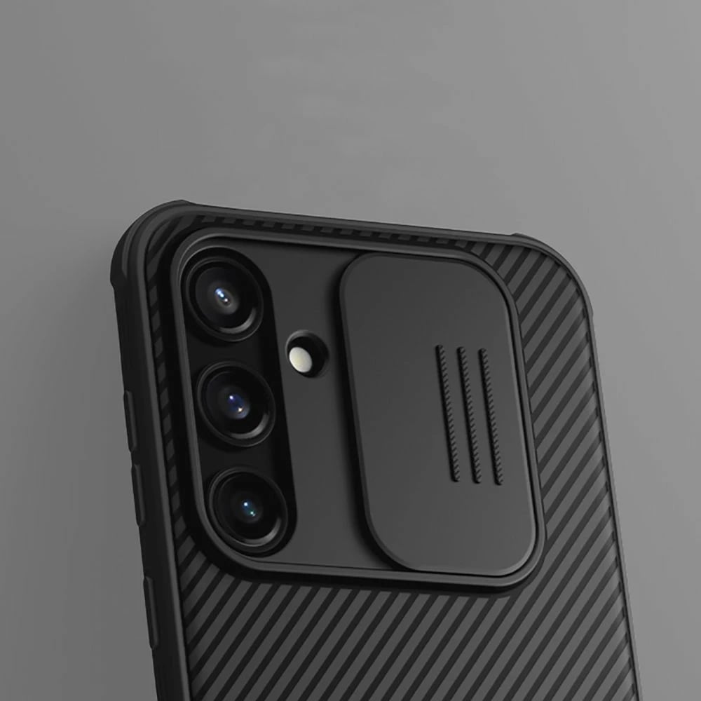 Mbështjellës Nillkin CamShield Pro për Samsung Galaxy A55, me mbulesë kamere, zi