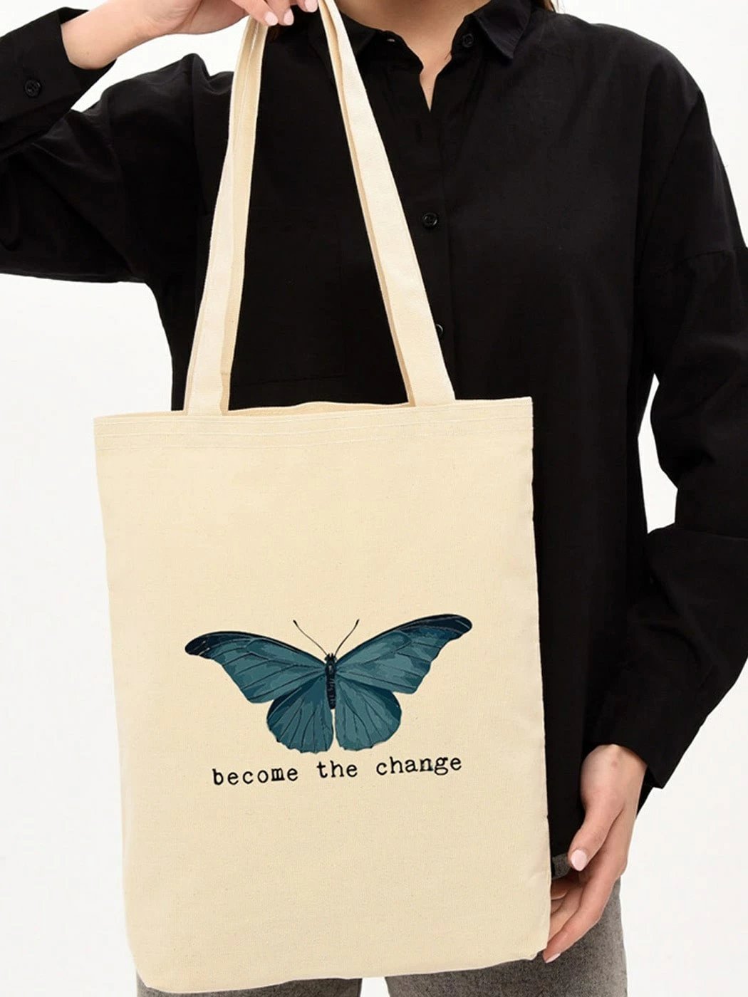 Torbë tote Zoozie Bags, ngjyrë krem, 1094