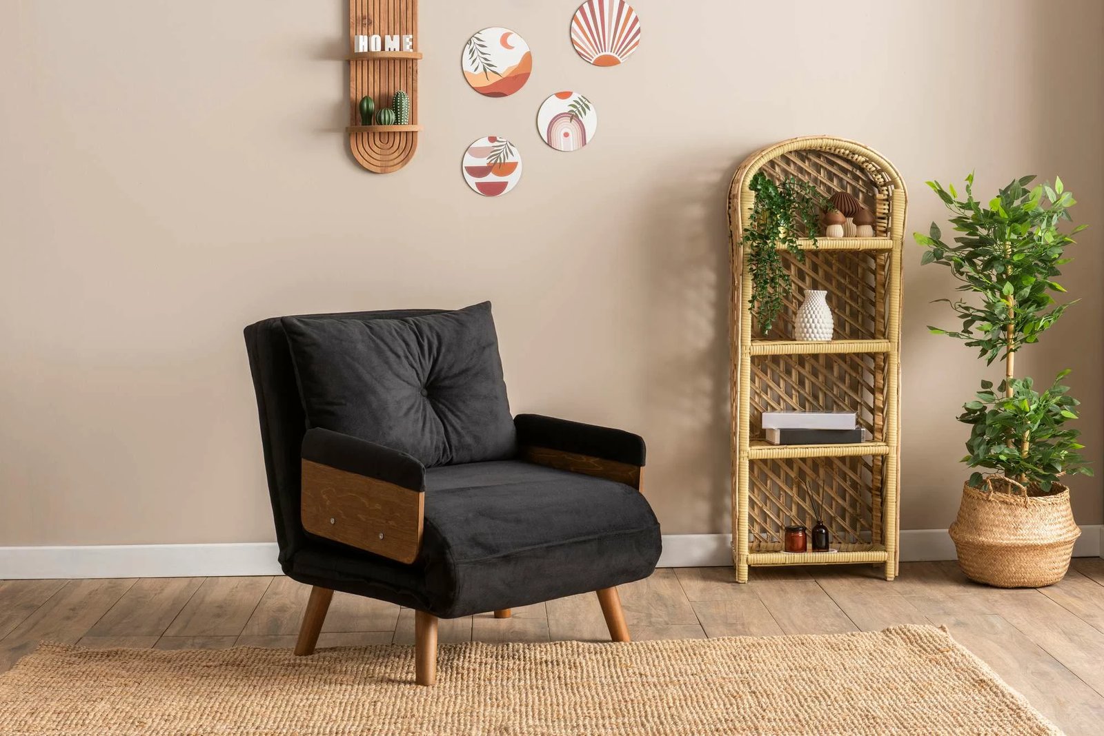 Krevat-karrige një vendës, Atelier del Sofa, Cosmo Single, e zezë