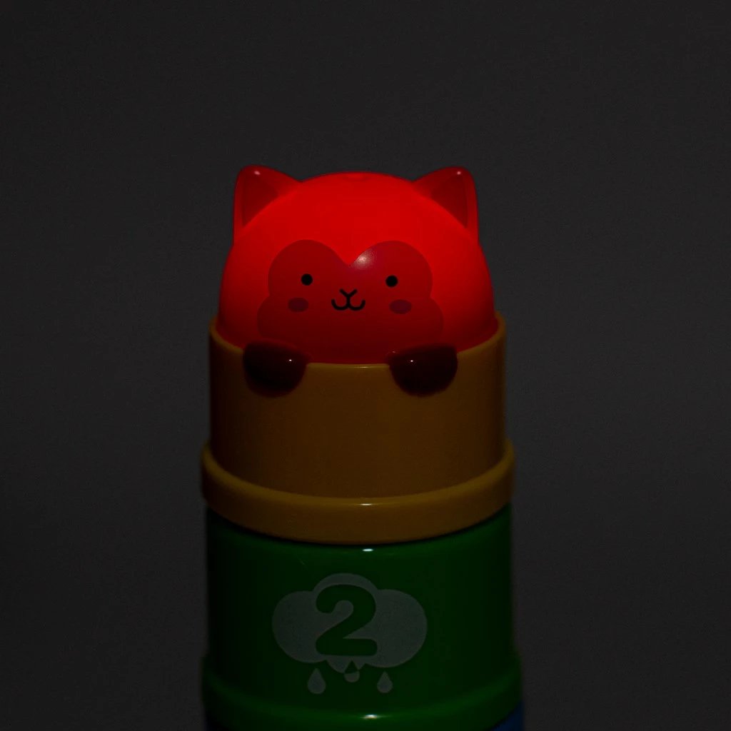 Gota edukative pirguese me melodi e drita, Baby Mix, set 10 copa, kullë deri 44 cm, multicolor