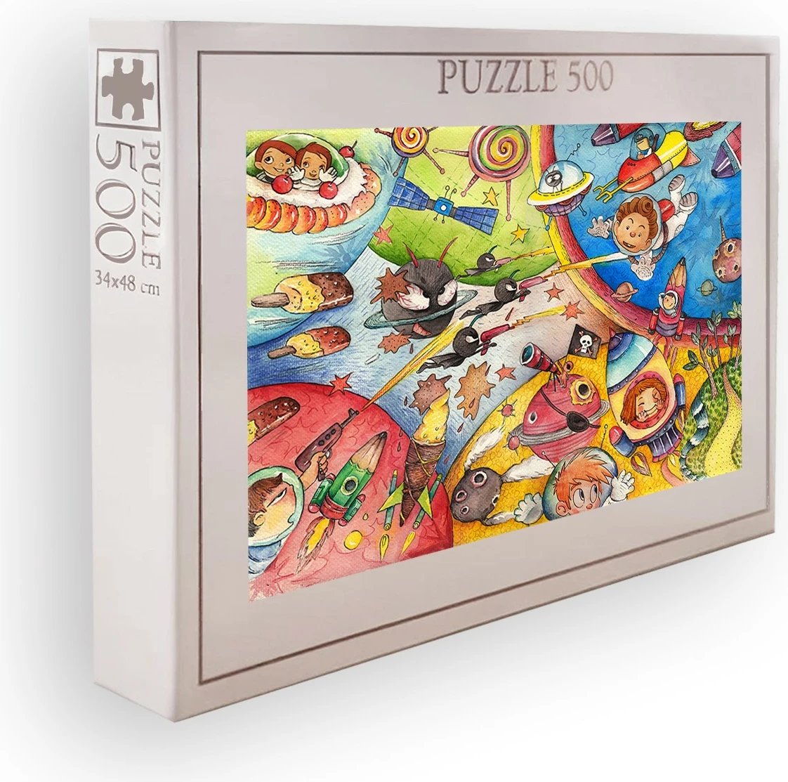 Puzzle 500 copë, Evila Originals, shumëngjyrësh, PZL_0137_500