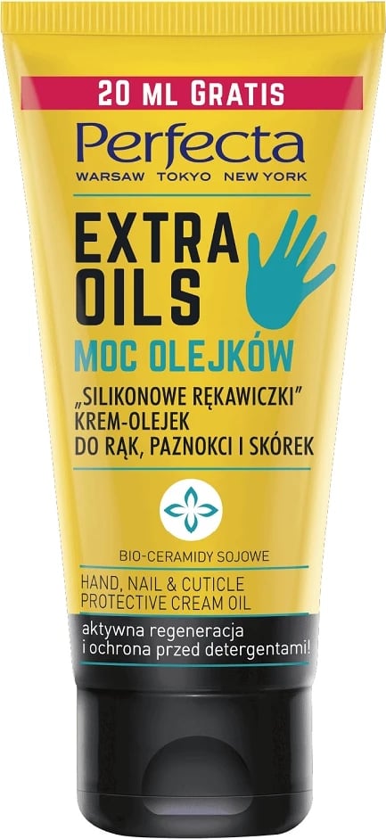 Krem për duar, thonj dhe kutikula Perfecta Extra Oils Silicone Gloves për femra, 80ml