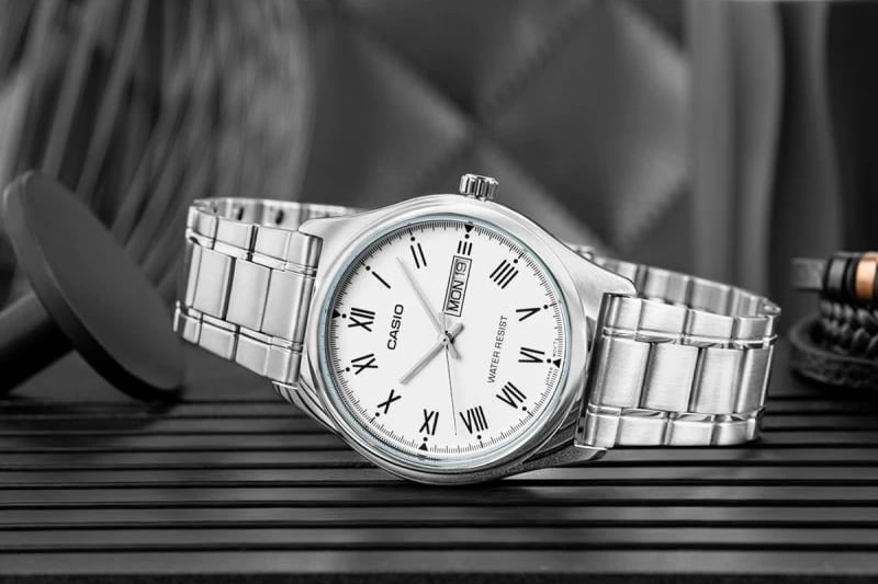 Orë dore për meshkuj CASIO, argjend