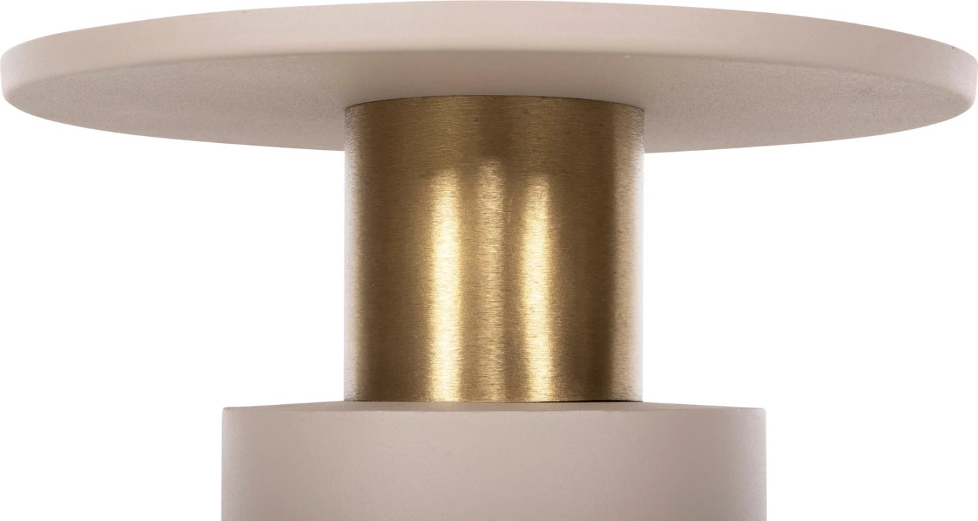 Tavolinë anësore PUNJAB, metal, ngjyrë krem dhe ar, FH4239.03, 36x47cm