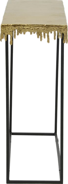 Tavolinë konzolë Bulco Inart, metal, ngjyrë ari-e zezë, 80.5x28x72cm