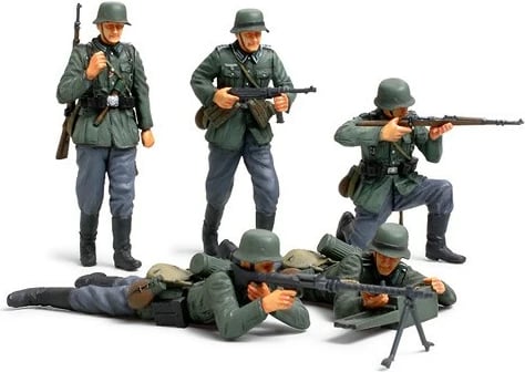 Set figurash plastike Tamiya German Infantry, 1:35, për montim, French Campaign