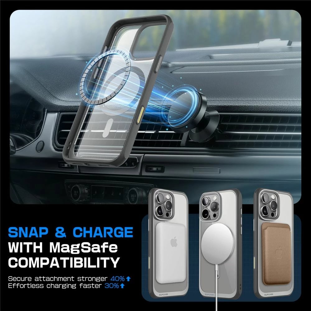 Mbështjellës Supcase UB Mag për iPhone 16 Pro Max, MagSafe, Gri