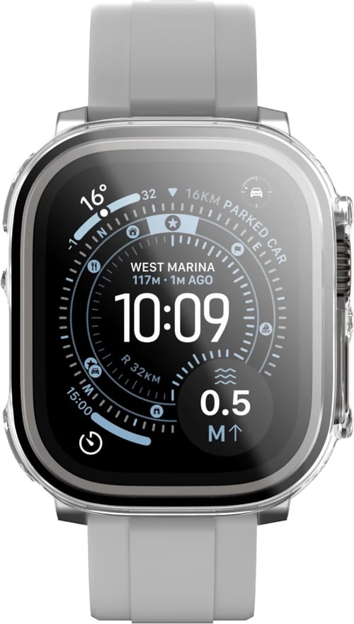 Mbrojtës ekrani xhami me mbështjellës, AmazingThing Radix FullGuard, për Apple Watch Ultra 3 49mm, transparent