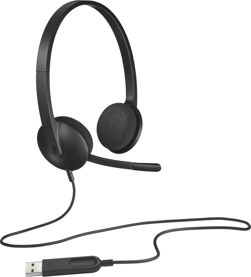 Kufje Logitech H340 me mikrofon, USB, të zeza