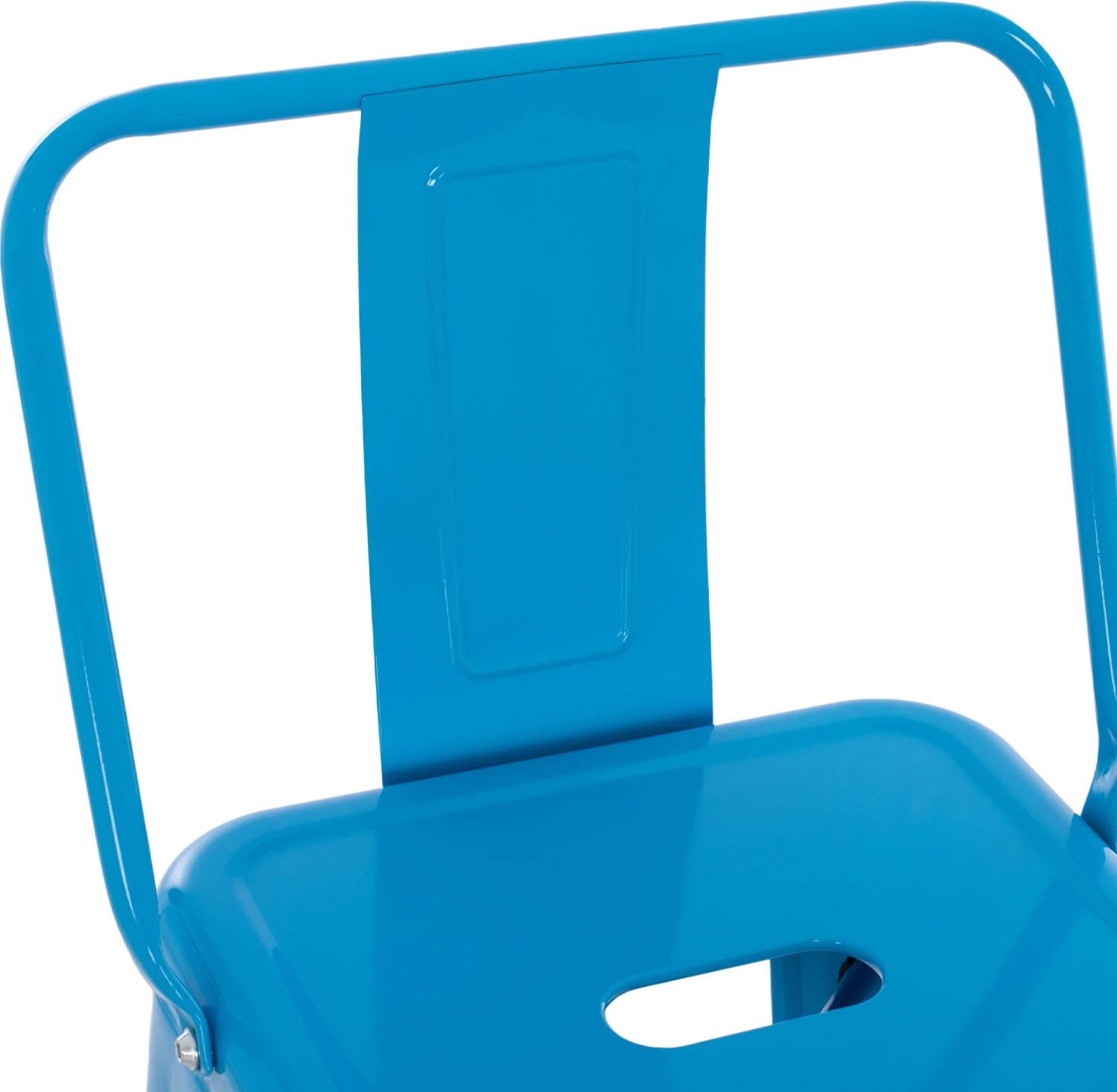 Karrige për bar metalike Melita me shpinë, ngjyrë blu, FH8643.08, 43x43x100 cm