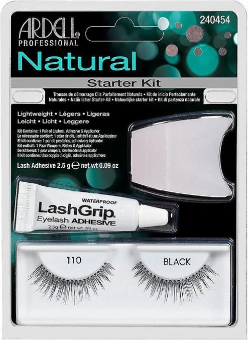 Set qerpikë artificial Ardell Pro Natural Lash Starter Kit 110 unisex black