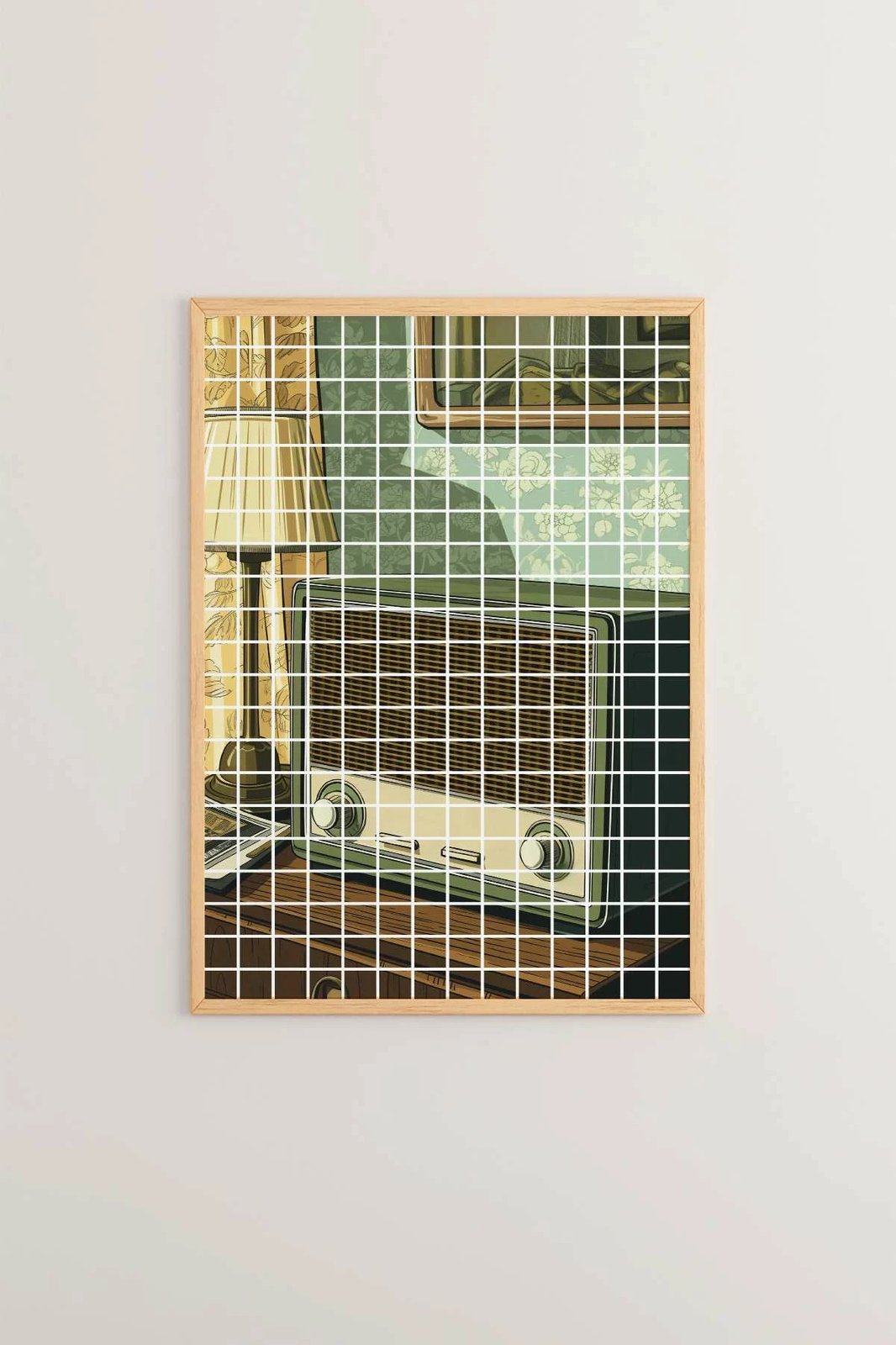 Pikturë dekorative me kornizë, shumëngjyrëshe, Popkare10, 33x48cm