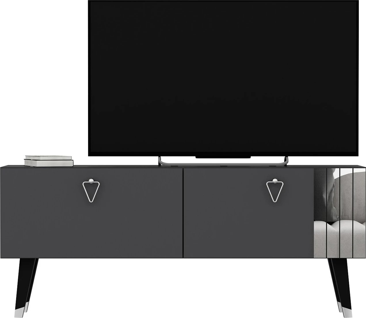 Komodë për TV Hanah Home, Tarab, ngjyrë antracit