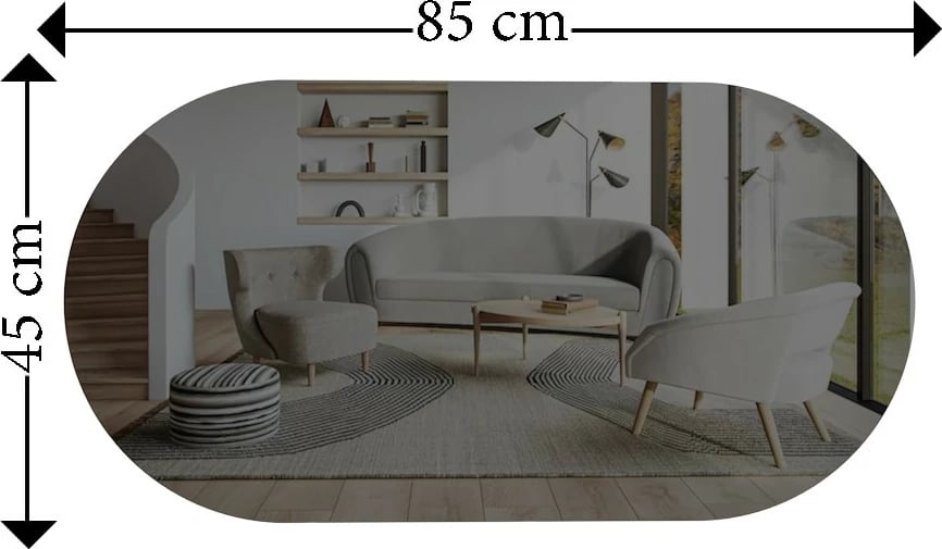 Pasqyrë Hanah Home, Riors, gri e errët, ar