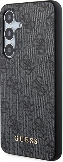 Mbështjellës Guess 4G Metal Gold Logo për Samsung Galaxy A55, i zi