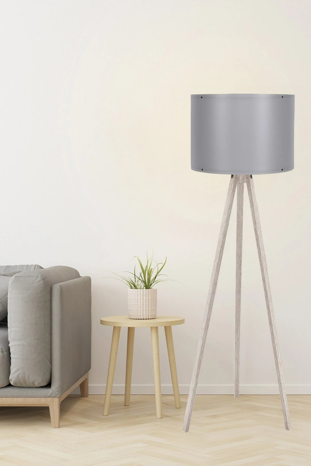 Llambë dyshemeje Opviq, 118, krem dhe gri, 145 cm