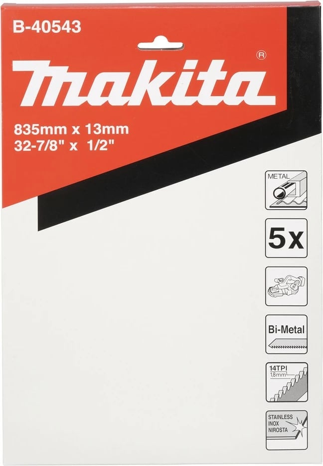 Set teh sharrë Makita B-40543, 14 TPI, bimetal, 5 copë
