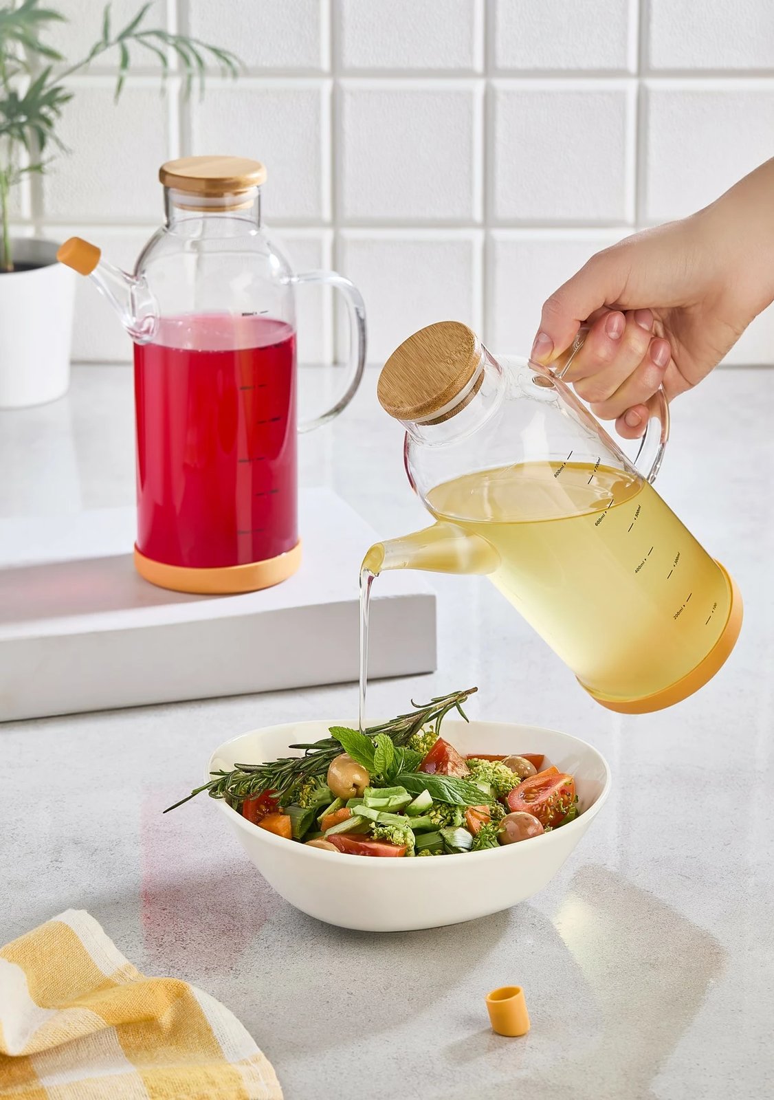 Set shpërndarës vaji (2 copë), Hermia, bambu - druri