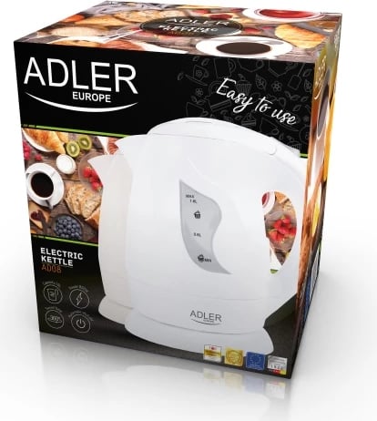 Zierës uji elektrik, Adler, AD 08, 1.0 L, 850W, plastikë, bezhë