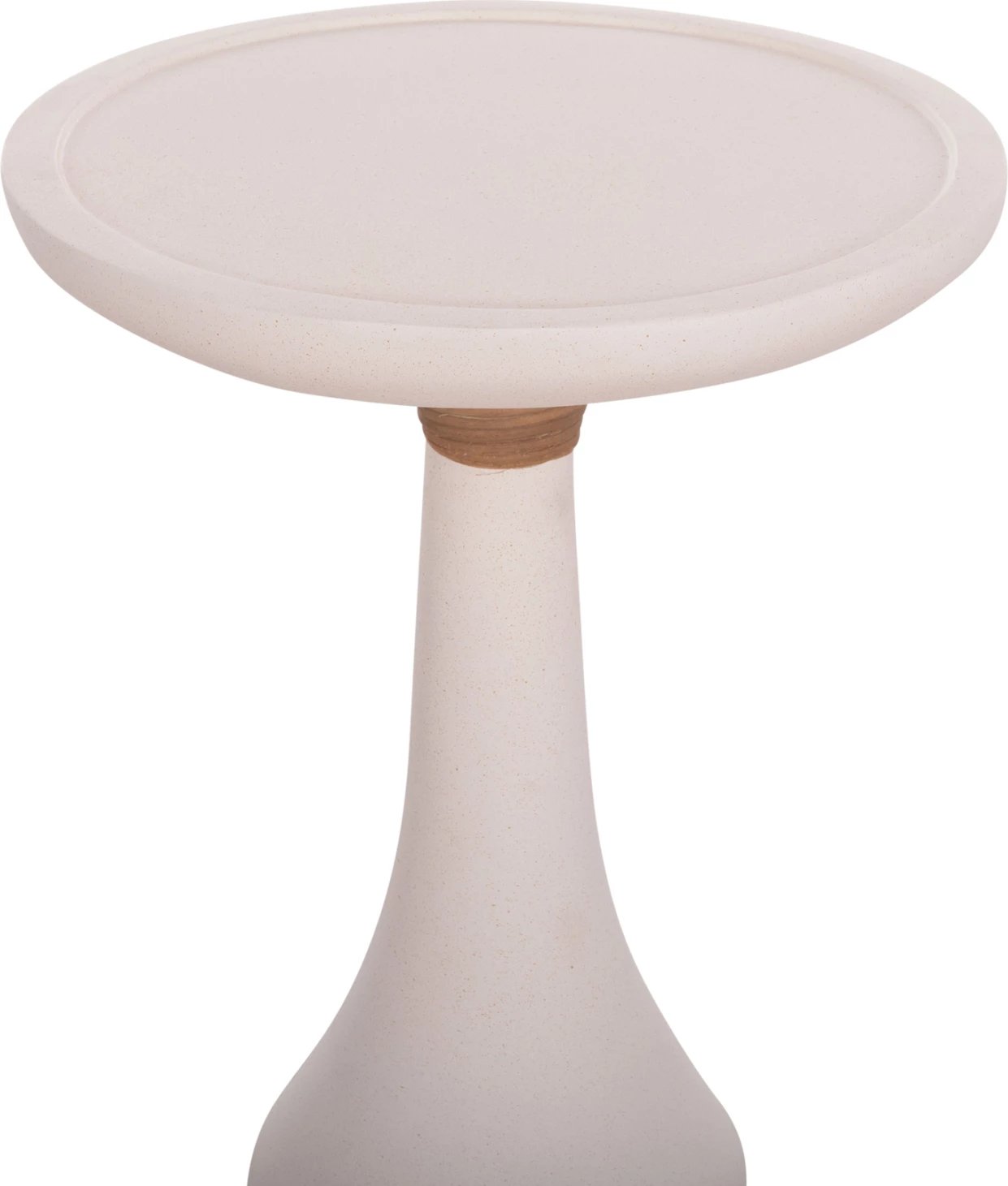 Tavolinë anësore e lartë TORG, rrethore, çimento fiber, e bardhë, FH18170.02, 41x62cm