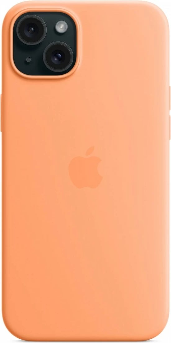 Mbështjellës silikon Apple MagSafe për iPhone 15 Plus, Orange Sorbet