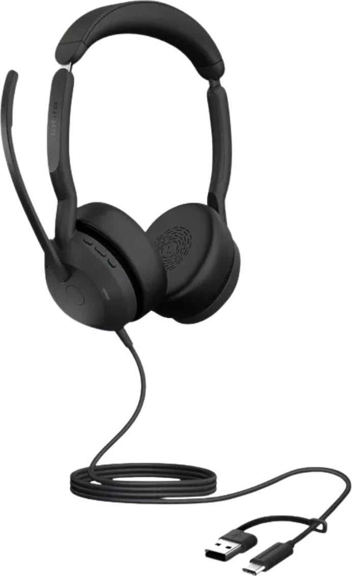 headset Jabra Evolve2 50 25089-989-799, me mikrofon boom, me kabllo USB, stereo, zi