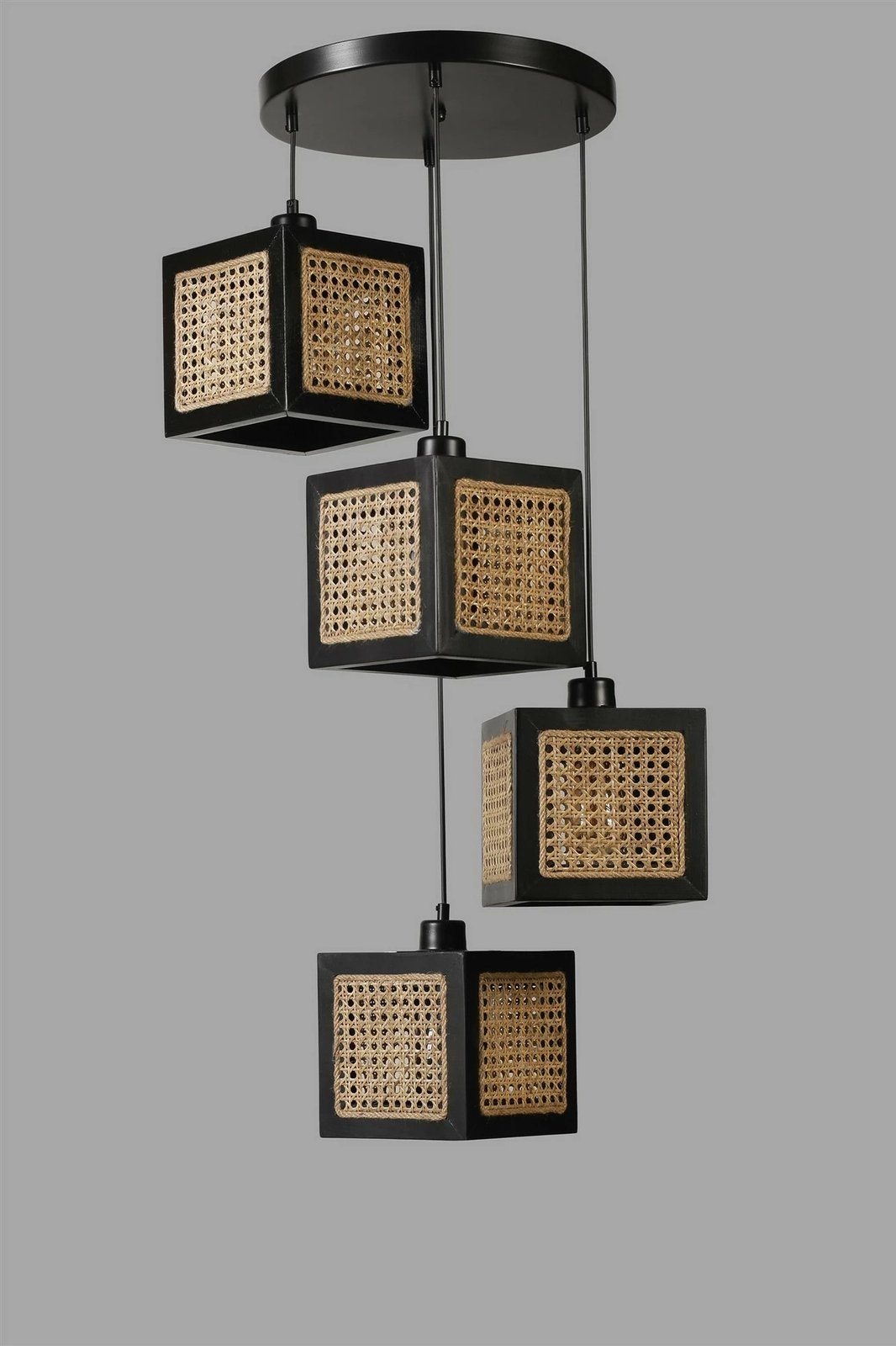 Llambë tavani Opviq, ratan & e zezë, 8701-4