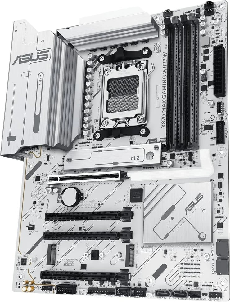 Pllakë amë ASUS X870 MAX GAMING WIFI7 W, Socket AM5, ATX, e bardhë