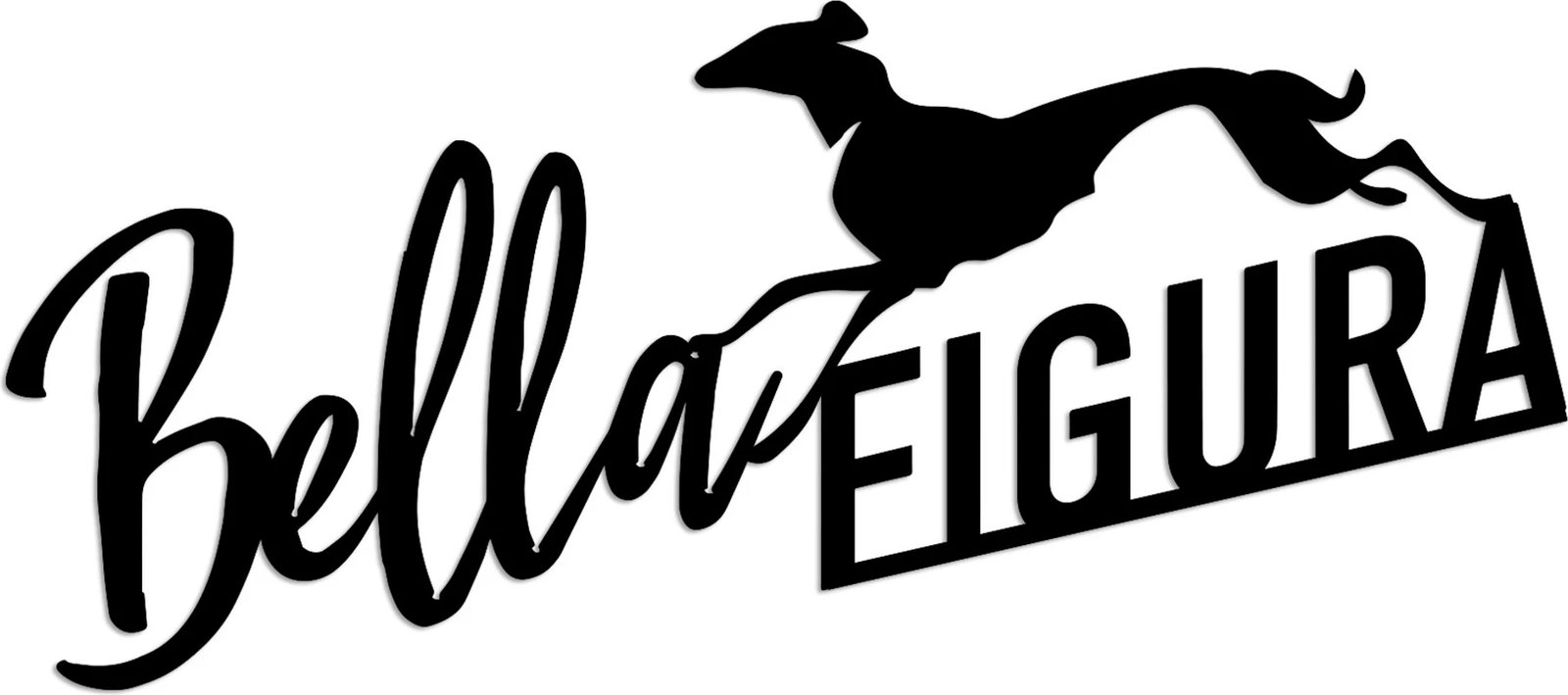 Aksesor dekorativ metalik për mur, Wallity Bella Figura 3, ngjyrë e zezë, 60x27cm