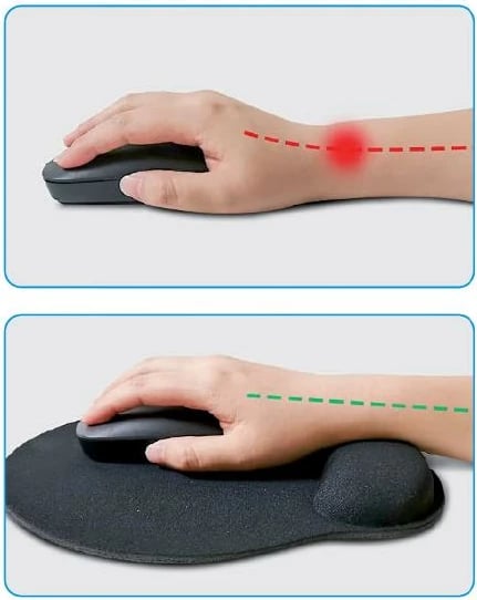 Mauspad ergonomik nextdeco me xhel, 23x20x2cm, Zi