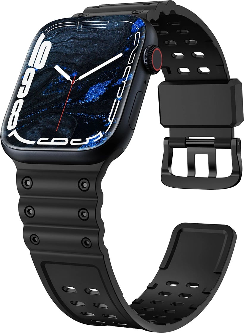 Rrip Apple Watch Hurtel Strap Triple Protection, për seri SE/9/8/7/6/5/4/3/2/1 (41/40/38mm), i zi Rrip Apple Watch Hurtel Strap Triple Protection, për seri SE/9/8/7/6/5/4/3/2/1 (41/40/38mm), i zi