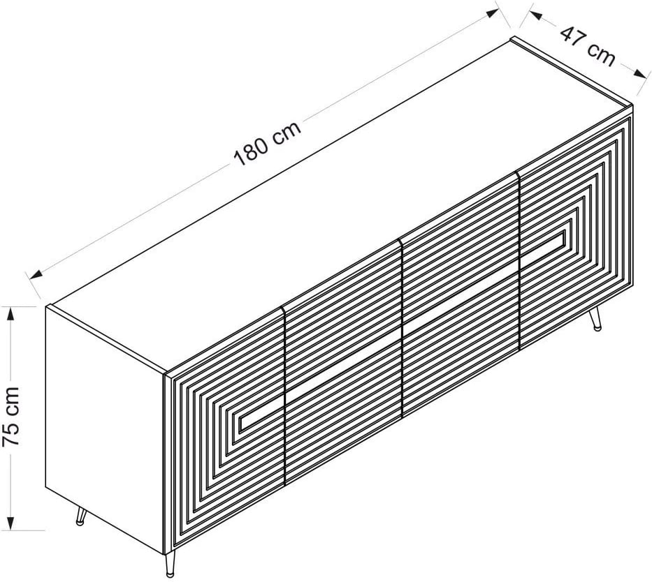 Konsolë Skye Decor, anthracite, Jose