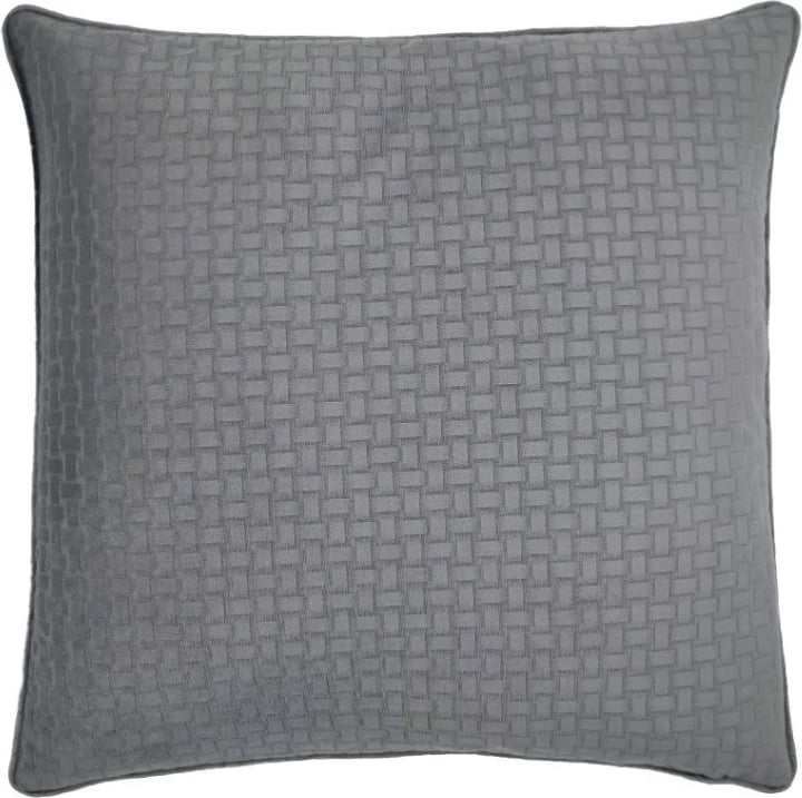 Jastëk dekorativ Copenhagen, kadife, ngjyrë gri, 45x45cm