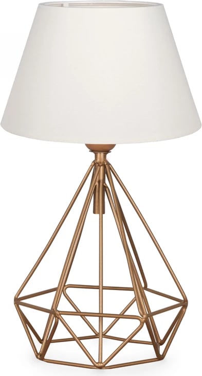 Llambë tavoline PWL-1080 E27 bardhë-ari 22x22x37cm