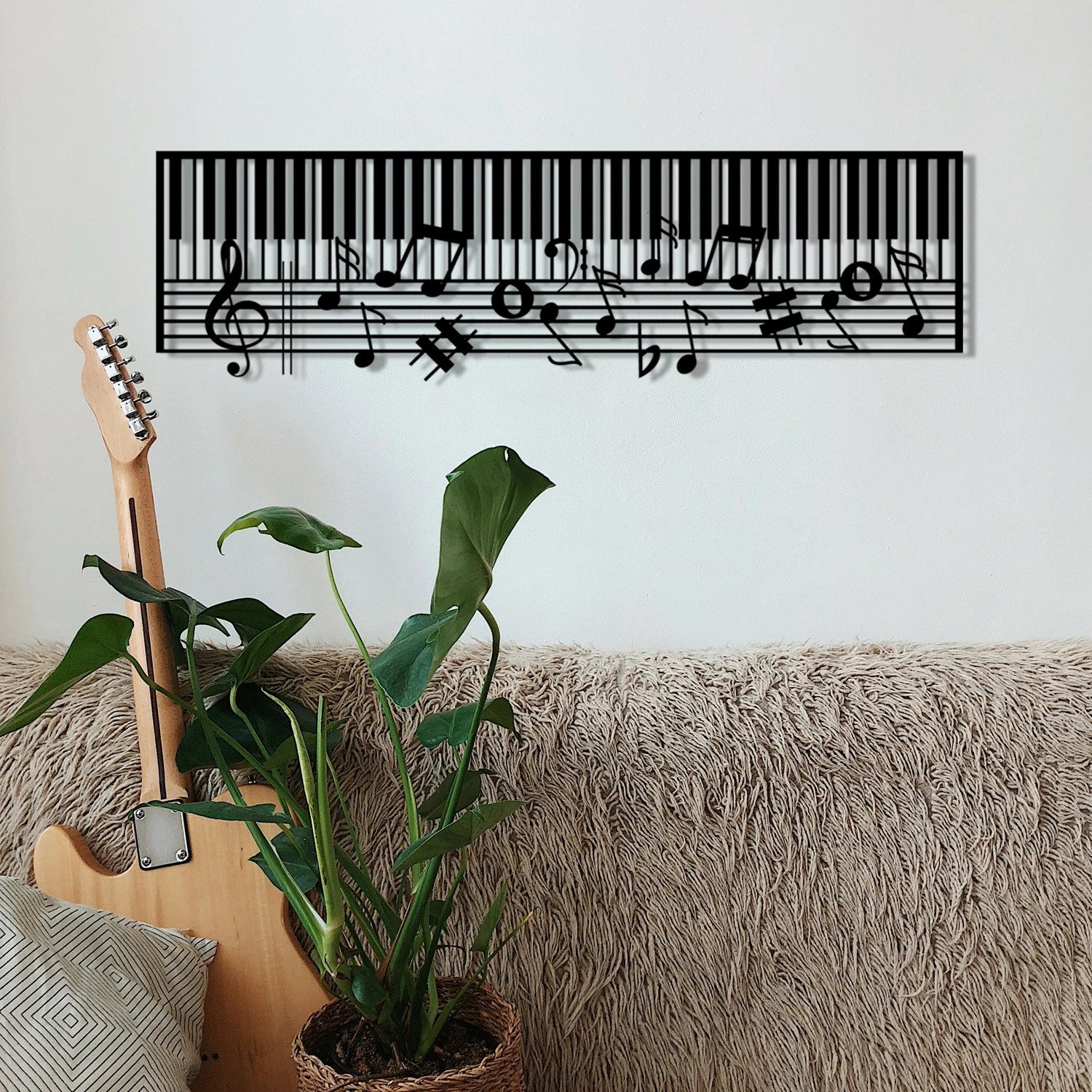 Aksesor dekorativ metalik për mur, piano, Wallity - M121 Aksesor dekorativ metalik për mur, piano, Wallity - M121