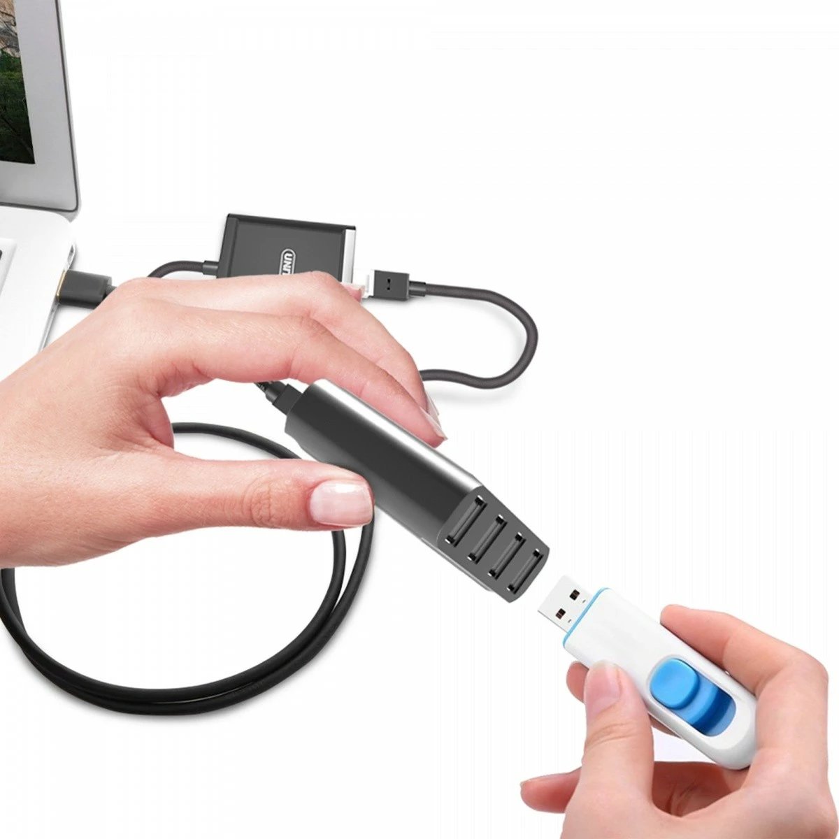 Zgjatues USB2.0 Unitek Y-2516, 4xUSB, 60m, i zi