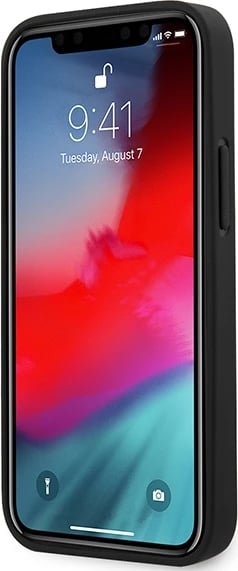 Mbështjellës, Guess, GUHCP12SVSATMLRE, për iPhone 12 mini 5.4", hardcase Saffiano, eko lëkurë/TPU/PC, e kuqe