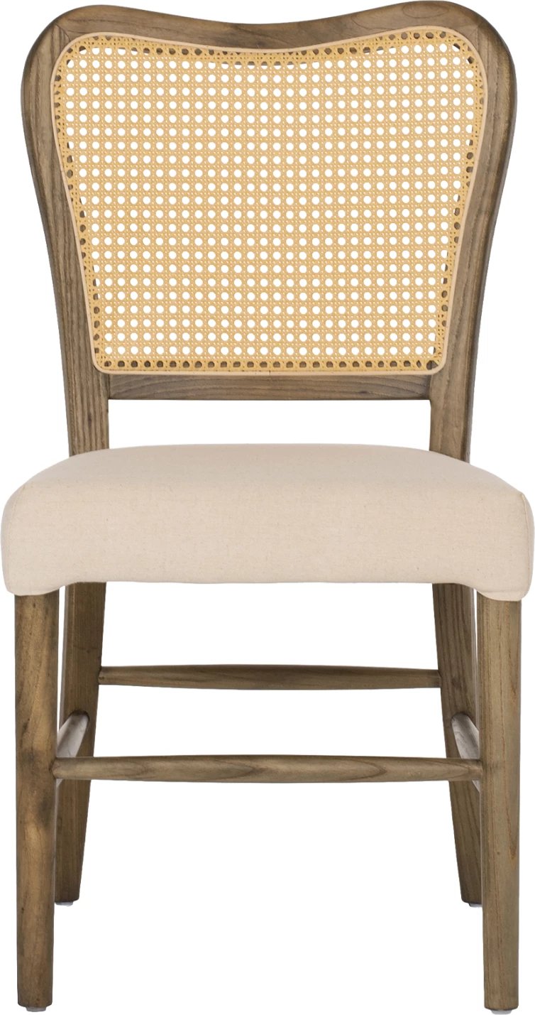 Karrige TOON dru, shpinë rattan, ulëse stof, FH9406.04, 47x52x91.5H cm