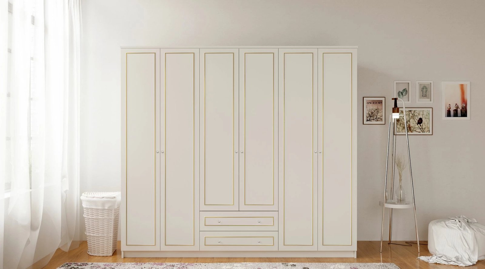 Dollap Skye Decor, ngjyrë e bardhë mat, RB-084