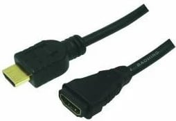 Kabllo HDMI LogiLink 3m, mashkull-femër, e zezë