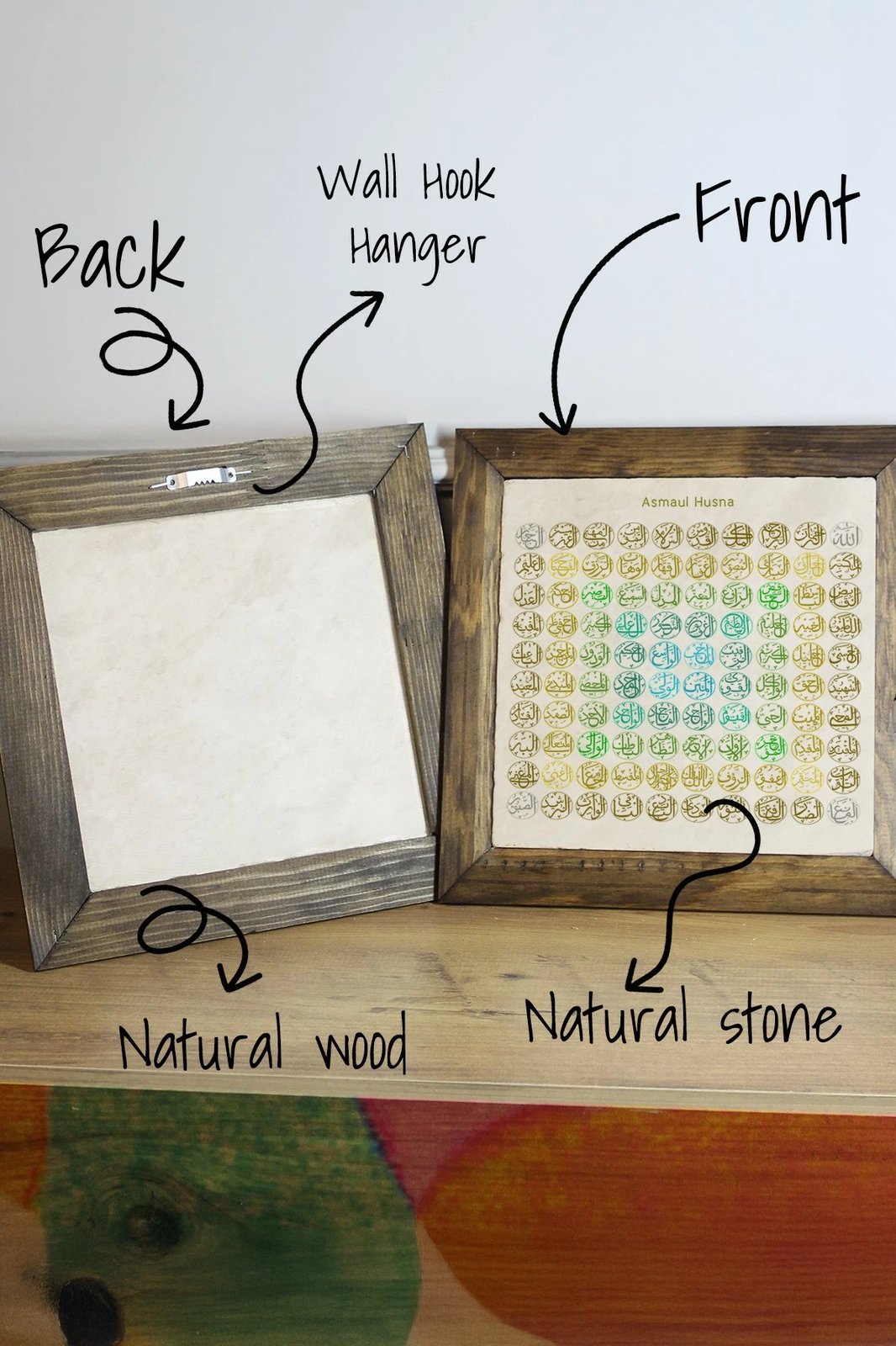 Pikturë dekorative me kornizë, Wallity, Ersytastablo37 - 26, shumëngjyrëshe, 26x26cm