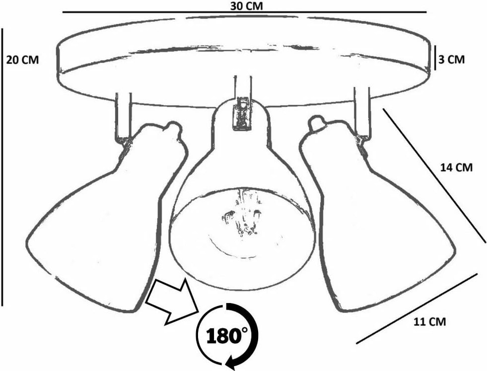 Llambë tavani Opviq, 8998-3, e zezë