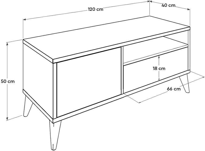 Komodë TV Hanah Home, Oslo Walnut, Tvr-311-Oo-1