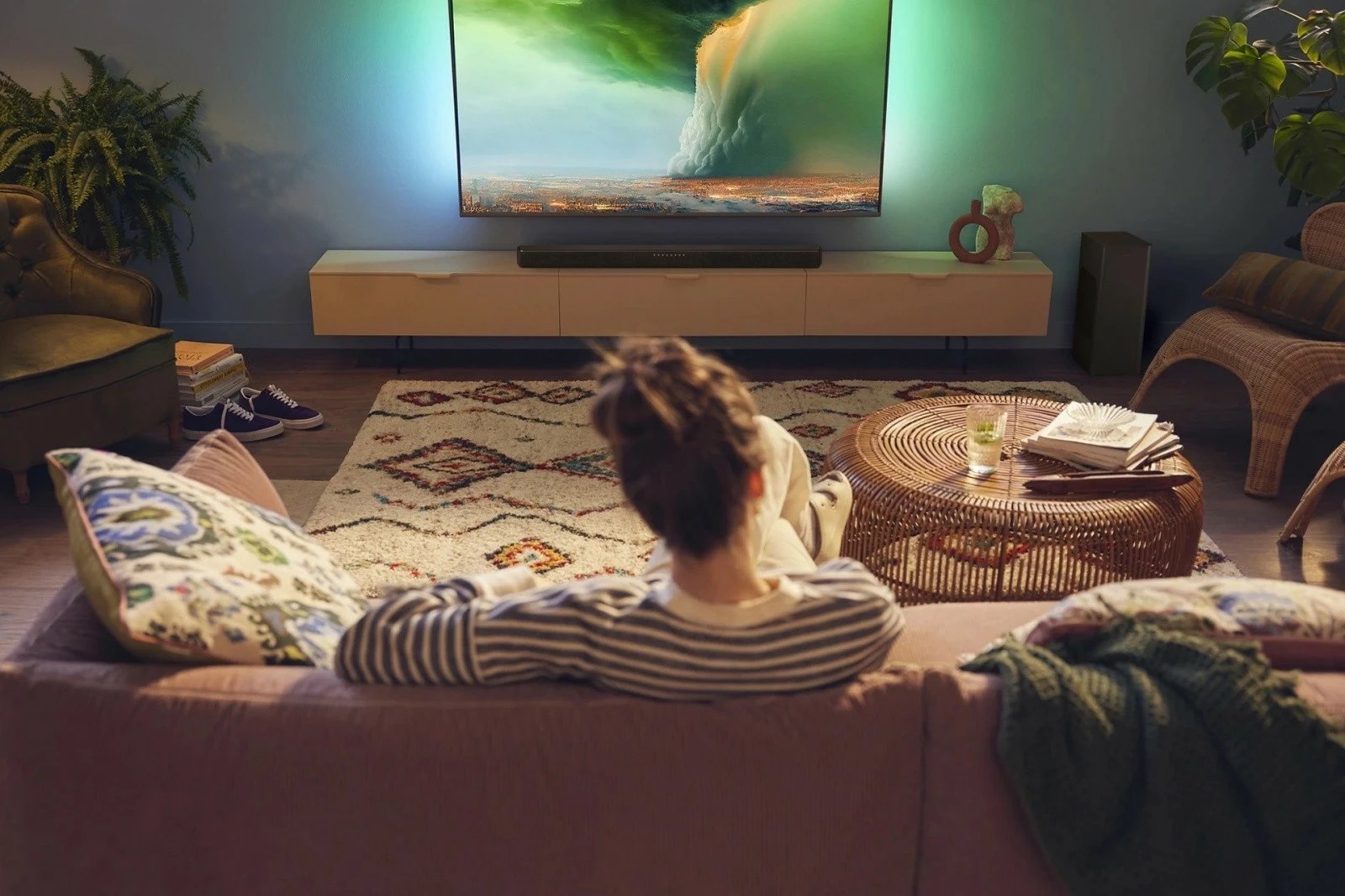 Soundbar Philips TAB6309/10 me subwoofer pa tela, 320W, Gri