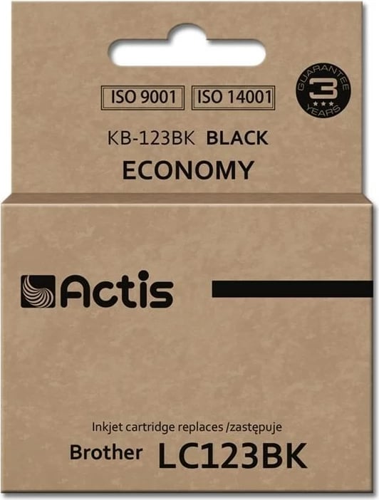 Ngjyrë zëvendësese Actis KB-123Bk për Brother LC123BK/LC121BK, 10ml, e zezë