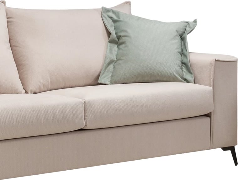 Set divanësh Verona 2 copë, krem, jastëkë ngjyrë mente