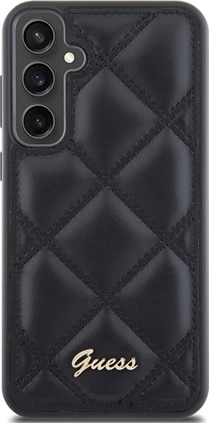 Mbështjellës Guess Quilted Metal Logo për Samsung Galaxy S23 FE, i zi Mbështjellës Guess Quilted Metal Logo për Samsung Galaxy S23 FE, i zi
