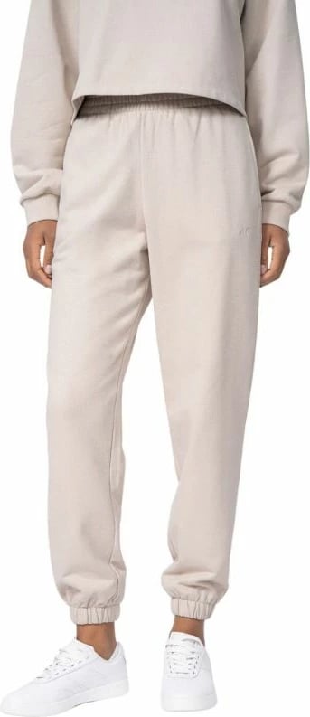 Pantallona për femra 4F, krem