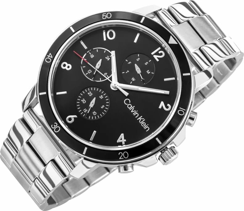 Orë dore sport për meshkuj Calvin Klein, e zezë