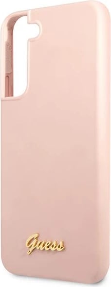 Mbështjellës Guess Silicone Script për Samsung Galaxy S22+, Rozë